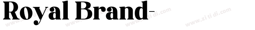 Royal Brand字体转换